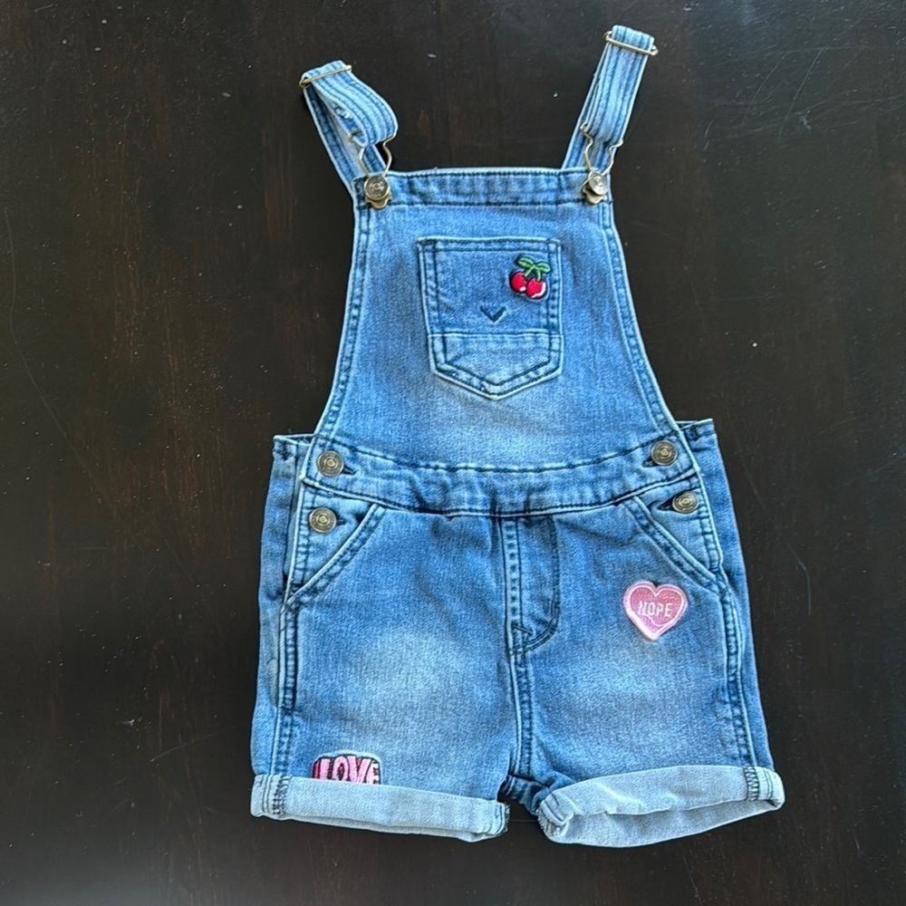 Denim Kids Overalls with Patches Hudson Jeans